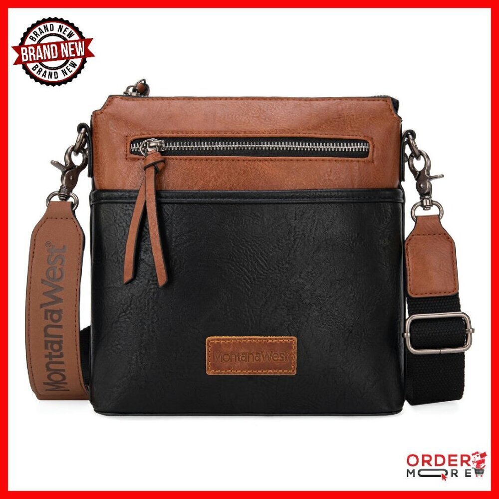 Medium Crossbody Bag with Guitar Strap, Multi Pocket Purse for Women